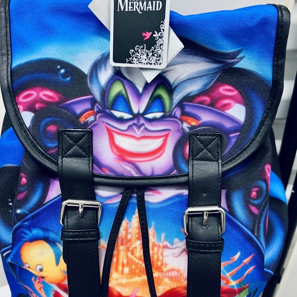 Loungefly Disney The Little Mermaid Canvas RARE Backpack NEW main image 8